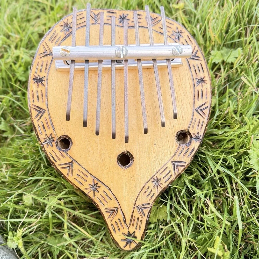 Handcrafted 9-Key Gourd Kalimba - Folk Art Thumb‎ Piano Mbira